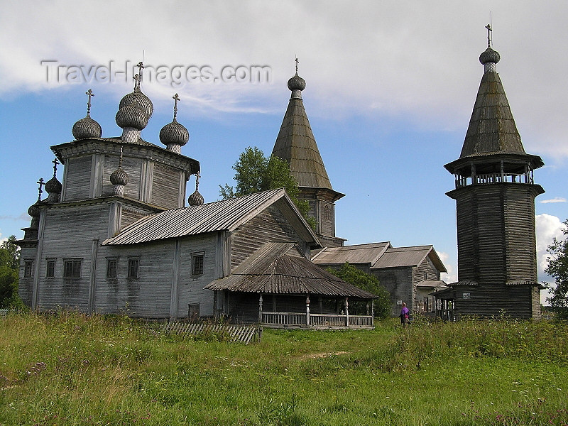 russia625: Russia - Liadiny / Ljadiny - Arkhangelsk Oblast: Church of the Epiphany - wooden church - Russian Orthodox - photo by J.Kaman - (c) Travel-Images.com - Stock Photography agency - Image Bank