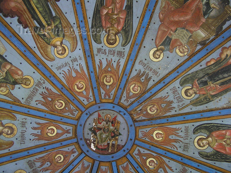 russia627: Russia - Ljadiny - Arkhangelsk Oblast: wooden church - interior - ceiling decoration - photo by J.Kaman - (c) Travel-Images.com - Stock Photography agency - Image Bank