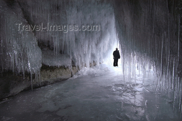 russia755: Lake Baikal, Irkutsk oblast, Siberian Federal District, Russia: interior of an ice cave on Olkhon island - photo by B.Cain - (c) Travel-Images.com - Stock Photography agency - Image Bank