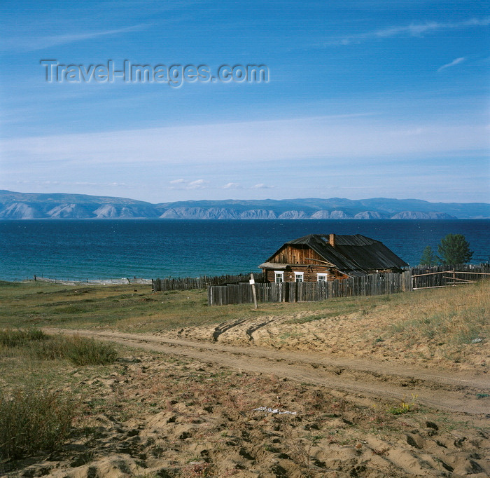 russia765: Lake Baikal, Irkutsk oblast, Siberia, Russia: wooden house on the western shore Olchon Island in Lake Baikal - dacha - photo by A.Harries - (c) Travel-Images.com - Stock Photography agency - Image Bank