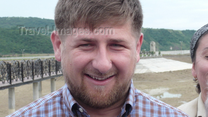 russia777: Chechnya, Russia - a portrait of Chechen president Ramzan Kadyrov, a former Chechen rebel, now the center of a personality cult - photo by A.Bley - (c) Travel-Images.com - Stock Photography agency - Image Bank
