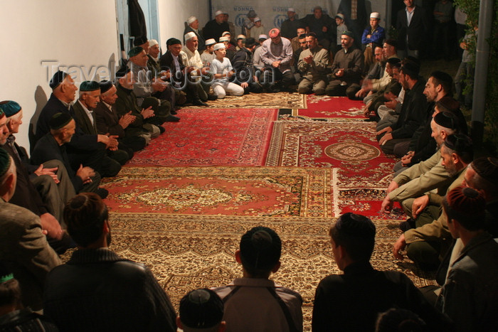 russia784: Chechnya, Russia - Chechen religious ritual Zikr, commonly translated as 'remembrance' or 'invocation' - Qadiri Sufi order - Chechen carpets - photo by A.Bley - (c) Travel-Images.com - Stock Photography agency - Image Bank