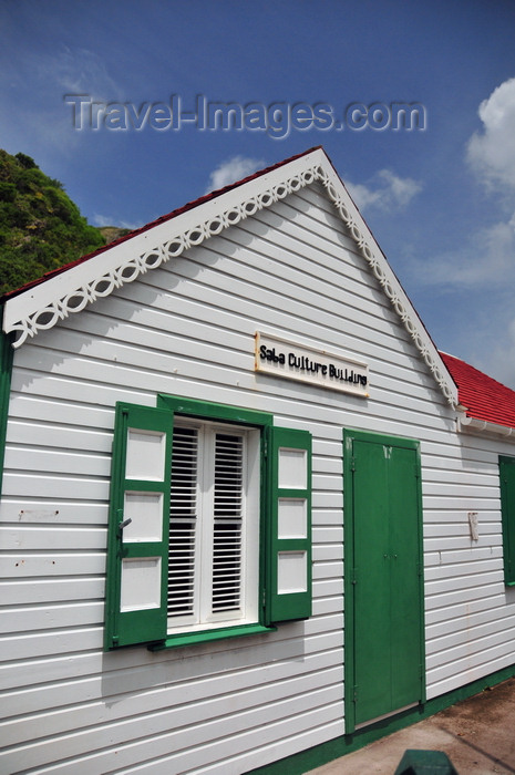 saba13: The Bottom, Saba: Saba Culture Building - wooden façade of a gingerbread house - photo by M.Torres - (c) Travel-Images.com - Stock Photography agency - Image Bank