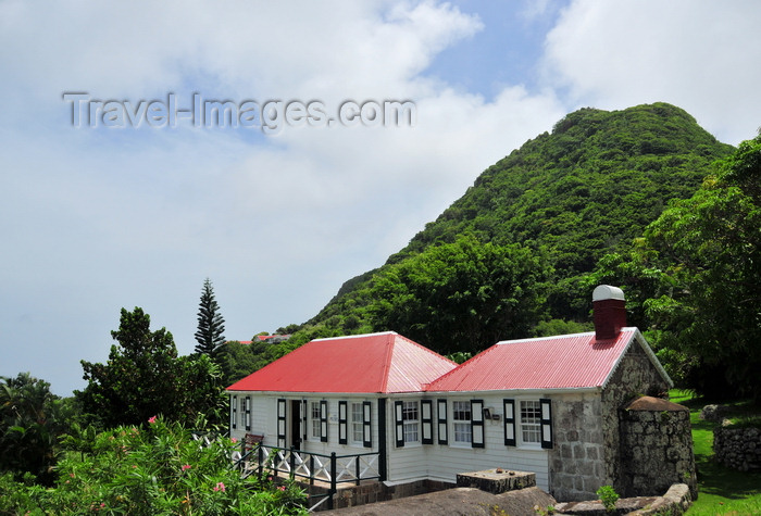 saba73: Windwardside, Saba: H. L. Johnson Museum and nearby hill - photo by M.Torres - (c) Travel-Images.com - Stock Photography agency - Image Bank