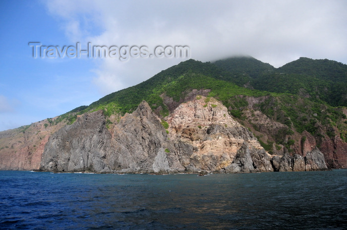 saba8: Saba: the island seen from the sea - photo by M.Torres - (c) Travel-Images.com - Stock Photography agency - Image Bank