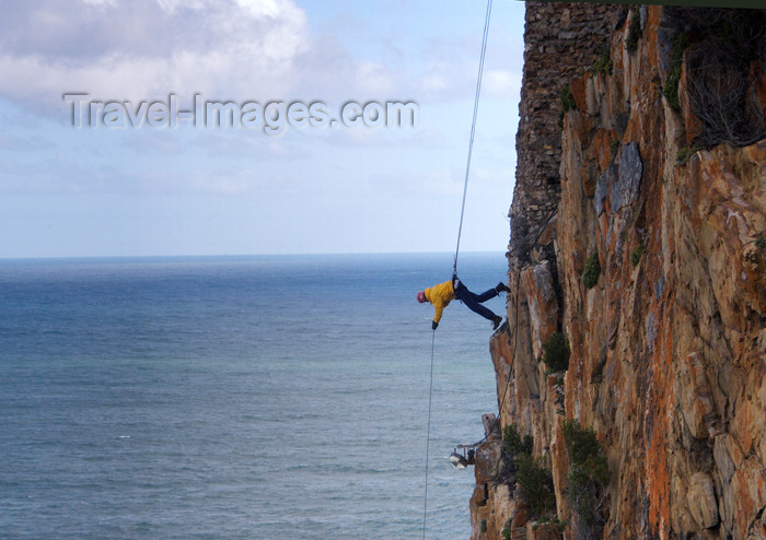 safrica186: South Africa - Thy Kingdom Come abseil rap jump - extreme sports, Knysna - photo by B.Cain - (c) Travel-Images.com - Stock Photography agency - Image Bank