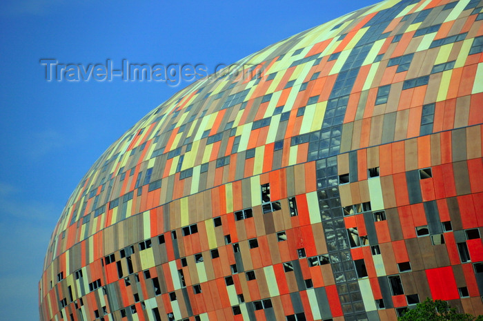 safrica211: Soweto, Johannesburg, Gauteng, South Africa: Soccer City stadium - African-themed design inspired by the calabash - photo by M.Torres - (c) Travel-Images.com - Stock Photography agency - Image Bank