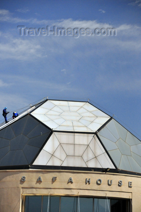 safrica212: Soweto, Johannesburg, Gauteng, South Africa: Soccer City - SAFA House - South African Football Association headquarters, the governing body of football in South Africa - architect Bob Van Bebber - soccer ball dome - photo by M.Torres - (c) Travel-Images.com - Stock Photography agency - Image Bank