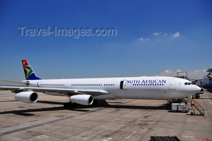 safrica239: Johannesburg, Gauteng, South Africa: South African Airways Airbus A340-313X - cn 651 - OR Tambo International - Johannesburg International Airport / Jan Smuts -  Kempton Park, Ekurhuleni - photo by M.Torres - (c) Travel-Images.com - Stock Photography agency - Image Bank