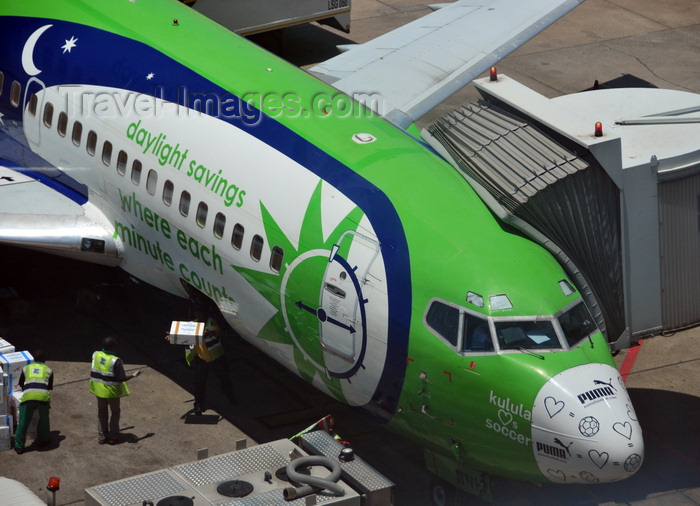 safrica240: Johannesburg, Gauteng, South Africa: Kulula (Comair) Boeing 737-236Ad - NNH (cn 21797653) 'Daylight Savings' scheme - low cost - OR Tambo International / Johannesburg International Airport / Jan Smuts / JNB - photo by M.Torres - (c) Travel-Images.com - Stock Photography agency - Image Bank