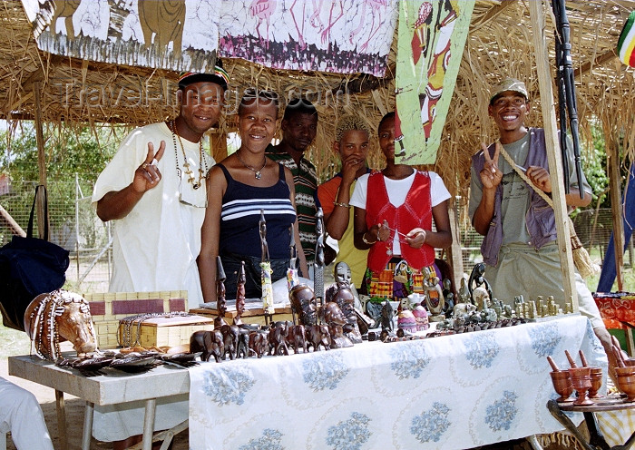 safrica45: South Africa - Soweto (Gauteng province): street vendors selling souvenirs outside of the Hector Petersen memorial - photo by R.Eime - (c) Travel-Images.com - Stock Photography agency - Image Bank