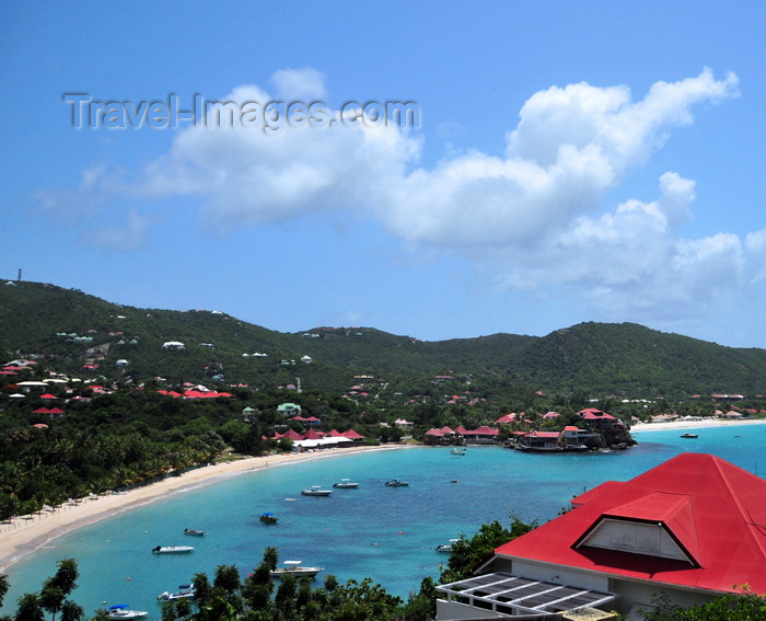 saint-barthelemy26: Saint Jean, St. Barts / Saint-Barthélemy: two beaches  divided by the Eden Rock promontory - Saint Jean bay from above - photo by M.Torres - (c) Travel-Images.com - Stock Photography agency - Image Bank