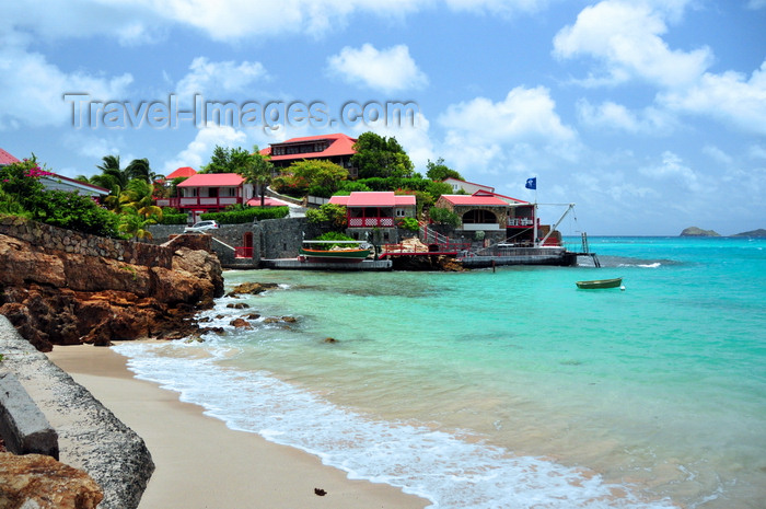 saint-barthelemy3: Saint Jean, St. Barts / Saint-Barthélemy: Eden Rock promontory - the hotel was built incorporating the house of the local adventurer Rémy de Haenen - photo by M.Torres - (c) Travel-Images.com - Stock Photography agency - Image Bank