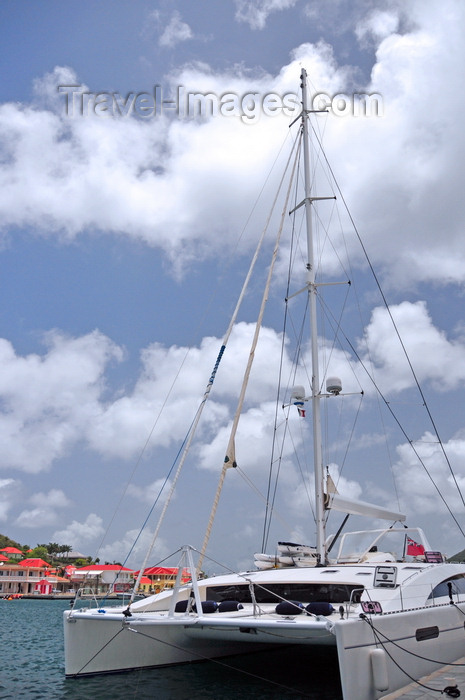 saint-barthelemy39: Gustavia, St. Barts / Saint-Barthélemy: 76ft catamaran Akasha, designed by P. Wehrley and built by Matrix Yachts, powered by 2 Yanmar 4LHA-STP Marine diesels - charter yacht - photo by M.Torres - (c) Travel-Images.com - Stock Photography agency - Image Bank