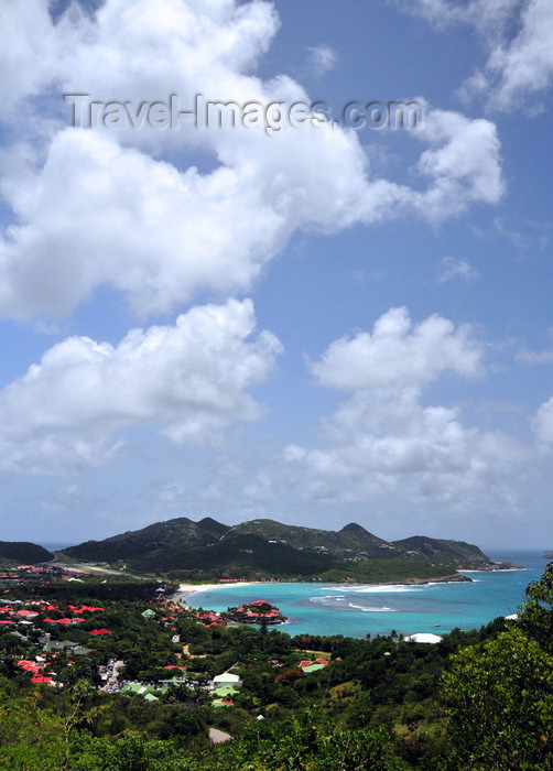 saint-barthelemy4: Saint Jean, St. Barts / Saint-Barthélemy: the bay seen from the hills - Baie de Saint Jean - photo by M.Torres - (c) Travel-Images.com - Stock Photography agency - Image Bank