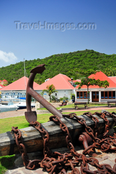 saint-barthelemy54: Gustavia, St. Barts / Saint-Barthélemy: anchor at Place de la Rétrocession, Rue Samuel Fahlberg - L'ancre - photo by M.Torres - (c) Travel-Images.com - Stock Photography agency - Image Bank