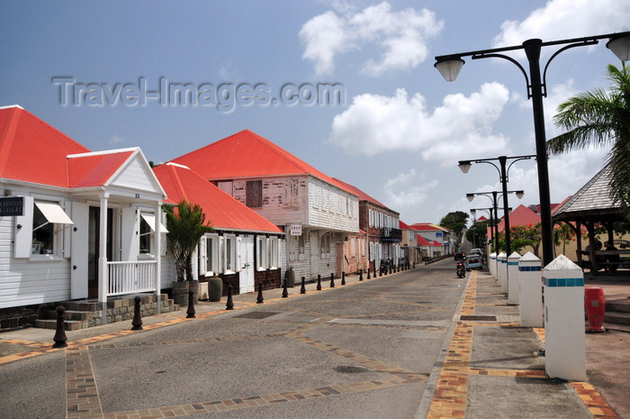 saint-barthelemy55: Gustavia, St. Barts / Saint-Barthélemy: buildings along Rue Samuel Fahlberg, named after a Swedish doctor - photo by M.Torres - (c) Travel-Images.com - Stock Photography agency - Image Bank