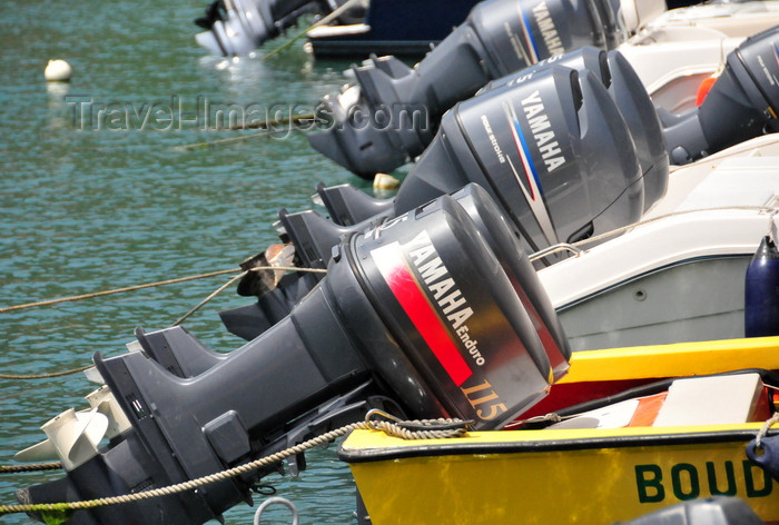 saint-barthelemy59: Gustavia, St. Barts / Saint-Barthélemy: Yamaha outboard engines - harbour scene - photo by M.Torres - (c) Travel-Images.com - Stock Photography agency - Image Bank