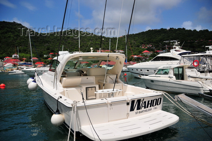 saint-barthelemy62: Gustavia, St. Barts / Saint-Barthélemy: the Wahoo - boat for big game fishing - FWI, French West Indies -  photo by M.Torres - (c) Travel-Images.com - Stock Photography agency - Image Bank