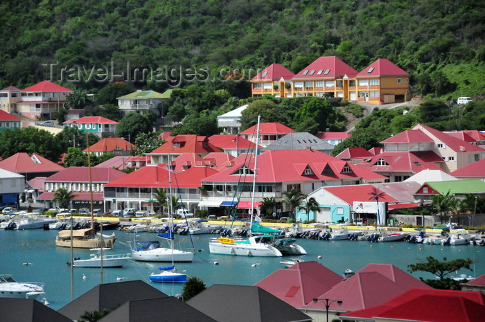 saint-barthelemy68: Gustavia, St. Barts / Saint-Barthélemy: view over the harbour - red roofs - photo by M.Torres - (c) Travel-Images.com - Stock Photography agency - Image Bank