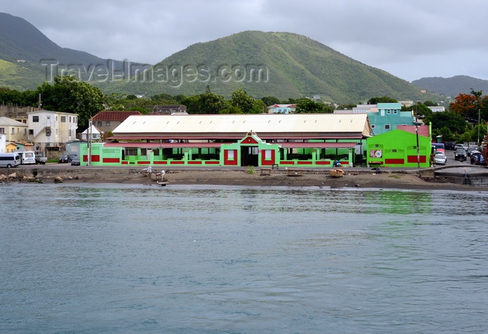 saint-kitts-nevis10: Basseterre, Saint Kitts island, Saint Kitts and Nevis: the market building - Bay Road - photo by M.Torres - (c) Travel-Images.com - Stock Photography agency - Image Bank