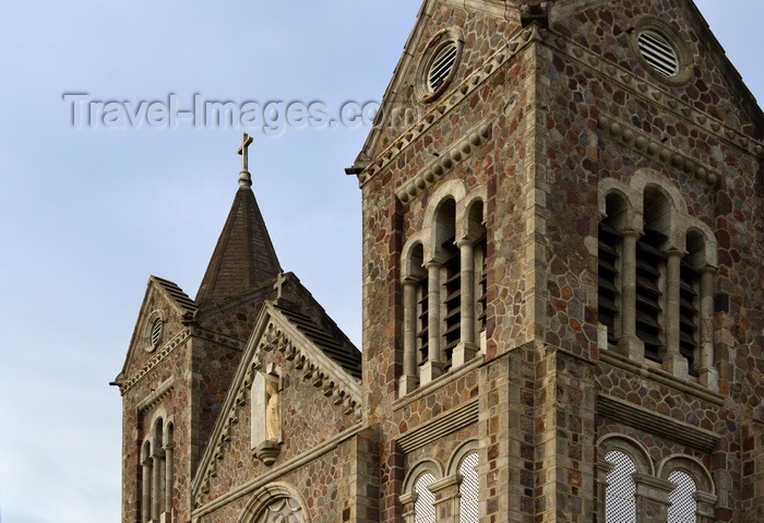 saint-kitts-nevis29: Basseterre, Saint Kitts island, Saint Kitts and Nevis: bell towers of the Roman Catholic Co-Cathedral of the Immaculate Conception, Independence Square - photo by M.Torres - (c) Travel-Images.com - Stock Photography agency - Image Bank