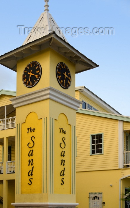 saint-kitts-nevis34: Basseterre, Saint Kitts island, Saint Kitts and Nevis: clock tower at the entrance to The Sands Complex - photo by M.Torres - (c) Travel-Images.com - Stock Photography agency - Image Bank