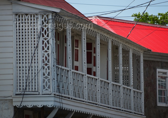 saint-kitts-nevis45: Charlestown, Nevis, St Kitts and Nevis: ornate Caribbean balcony - photo by M.Torres - (c) Travel-Images.com - Stock Photography agency - Image Bank