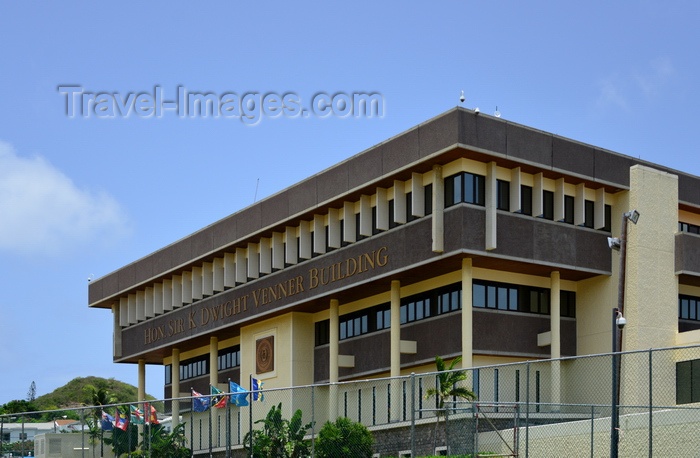 saint-kitts-nevis5: Basseterre, Saint Kitts island, Saint Kitts and Nevis: headquarters of Eastern Caribbean Central Bank - central bank for the Eastern Caribbean dollar - Organisation of Eastern Caribbean States (OECS) - photo by M.Torres - (c) Travel-Images.com - Stock Photography agency - Image Bank