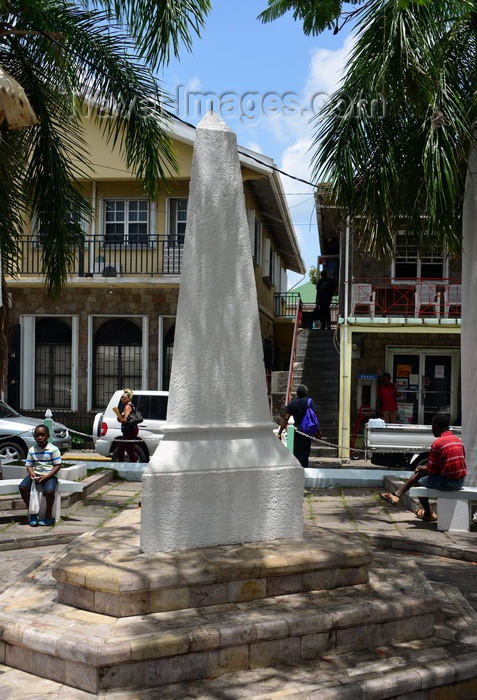 saint-kitts-nevis52: Charlestown, Nevis, St Kitts and Nevis: obelisk in Memorial Square - WWI memorial - photo by M.Torres - (c) Travel-Images.com - Stock Photography agency - Image Bank