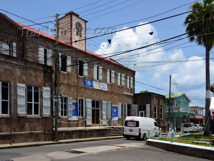 saint-kitts-nevis61: Charlestown, Nevis, St Kitts and Nevis: Memorial Square with the Court House Library building - photo by M.Torres - (c) Travel-Images.com - Stock Photography agency - Image Bank