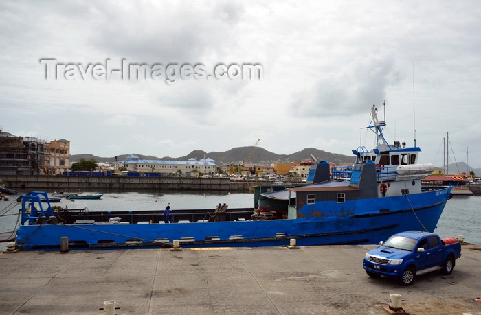 saint-kitts-nevis9: Basseterre, Saint Kitts island, Saint Kitts and Nevis: 'Sea Hustler', cargo and passenger ferry bound for Nevis Island - Ferry Terminal, Port Zante in the background - photo by M.Torres - (c) Travel-Images.com - Stock Photography agency - Image Bank