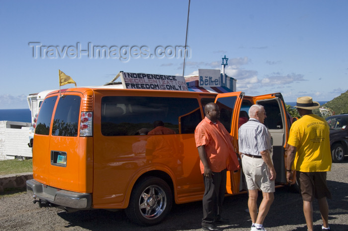 saint-martin13: Sint-Maarten: pro independence van - campaign - Caribbean politics - photo by D.Smith - (c) Travel-Images.com - Stock Photography agency - Image Bank