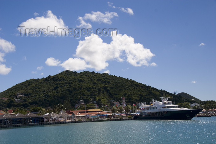 saint-martin21: Saint Martin - Marigot: the Mystique, a 9,000 HP jet yacht - photo by D.Smith - (c) Travel-Images.com - Stock Photography agency - Image Bank