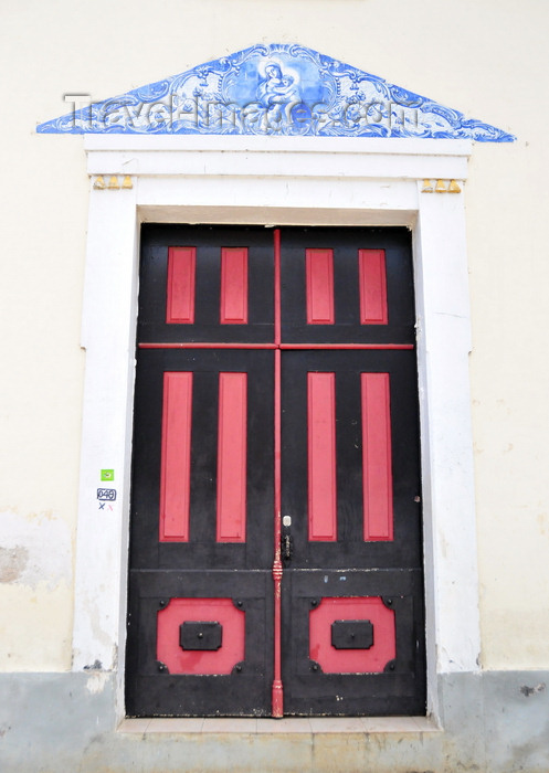 sao-tome143: Guadalupe, Lobata district, São Tomé and Príncipe / STP: Our Lady of Guadalupe church - main door / igreja de Nossa Senhora de Guadalupe - entrada com azulejos - photo by M.Torres - (c) Travel-Images.com - Stock Photography agency - Image Bank