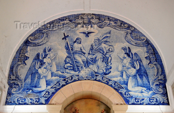 sao-tome225: São Tomé, São Tomé and Príncipe / STP: Holy Trinity - Father, Son and the Holy Ghost - tiles at the Cathedral of São Tomé - Our Lady of Grace / Santíssima Trindade - Pai, Filho e Espírito Santo em azulejos - Catedral de São Tomé - Igreja da Sé - Nossa Senhora da Graça - photo by M.Torres - (c) Travel-Images.com - Stock Photography agency - Image Bank