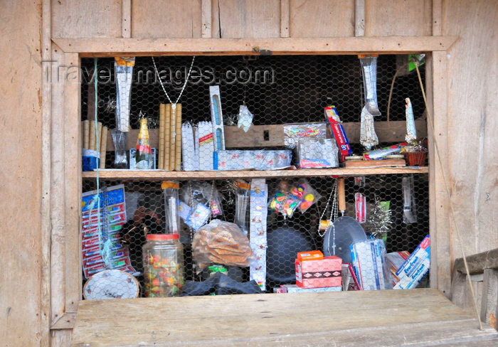 sao-tome50: Trindade, Mé-Zóchi district, São Tomé and Príncipe / STP: general store in a wooden hut / 'supermercado' numa barraca de madeira - photo by M.Torres - (c) Travel-Images.com - Stock Photography agency - Image Bank