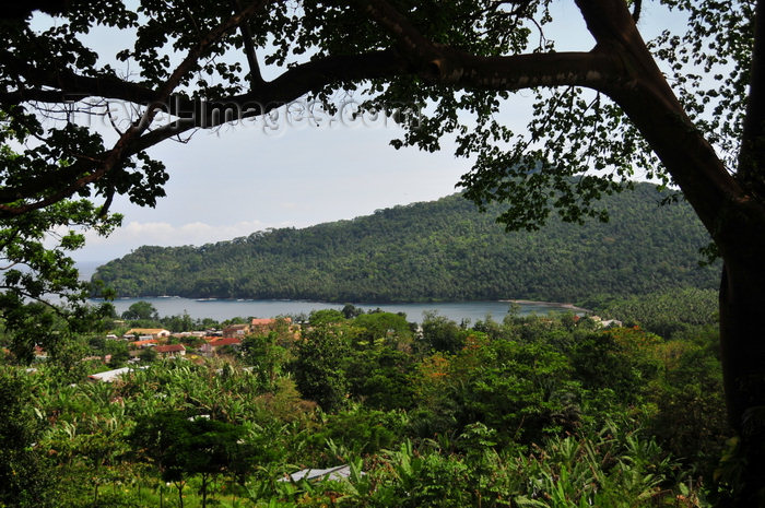 sao-tome80: São João plantation /  roça São João, Caué district, São Tomé and Prícipe / STP: view from the terrace towards Mussandá promontory / Ponta Mussandá vista do terraço da casa grande - photo by M.Torres - (c) Travel-Images.com - Stock Photography agency - Image Bank