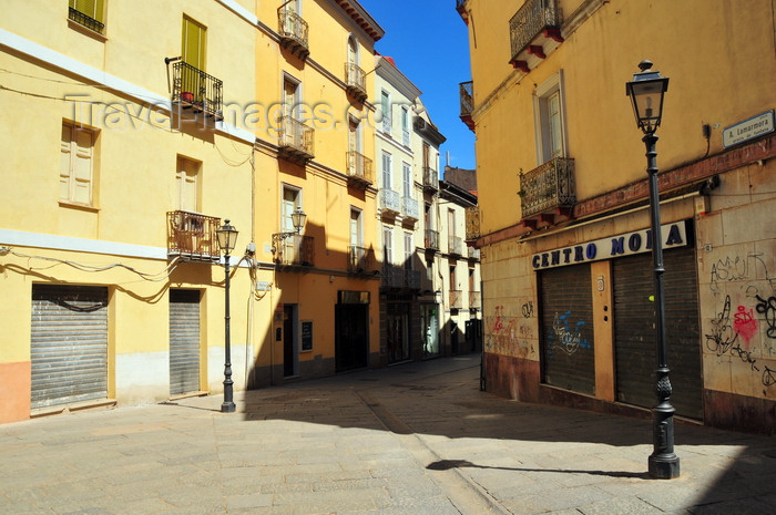 sardinia100: Iglesias /  Igrèsias, Carbonia-Iglesias province, Sardinia / Sardegna / Sardigna: buildings of Piazza A.Lamarmora - photo by M.Torres - (c) Travel-Images.com - Stock Photography agency - Image Bank