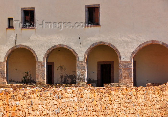 sardinia107: Iglesias /  Igrèsias, Carbonia-Iglesias province, Sardinia / Sardegna / Sardigna: arches at the Saint Francis Cloister - Chiostro San Francesco - photo by M.Torres - (c) Travel-Images.com - Stock Photography agency - Image Bank