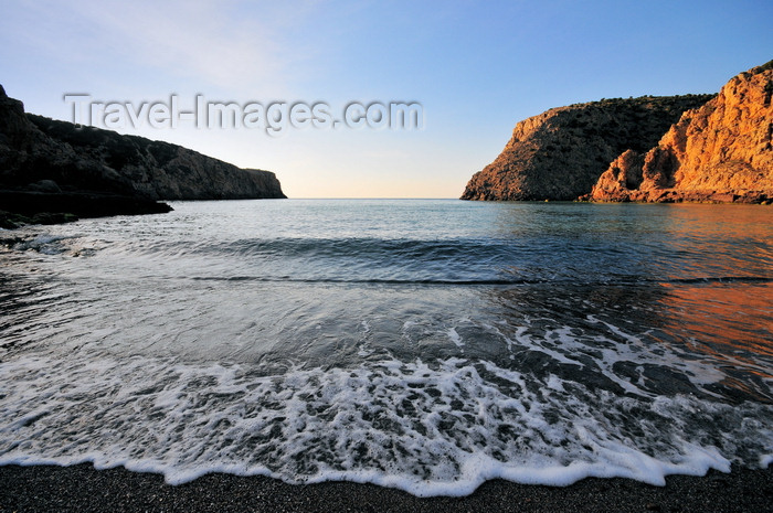 sardinia136: Cala Domestica, Buggerru, Sardinia / Sardegna / Sardigna: beach view - encased in a magnificent fjord between the limestone cliffs - photo by M.Torres - (c) Travel-Images.com - Stock Photography agency - Image Bank