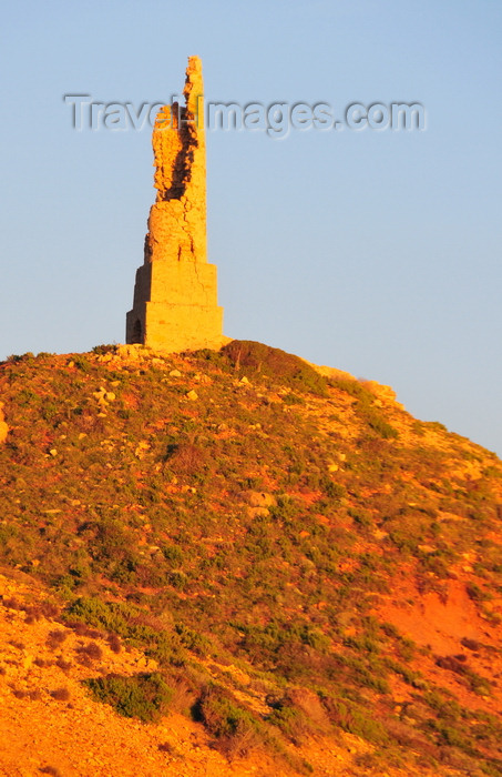 sardinia140: Nebida, Sardinia / Sardegna / Sardigna: ruins from a mining past - old chimney - photo by M.Torres - (c) Travel-Images.com - Stock Photography agency - Image Bank