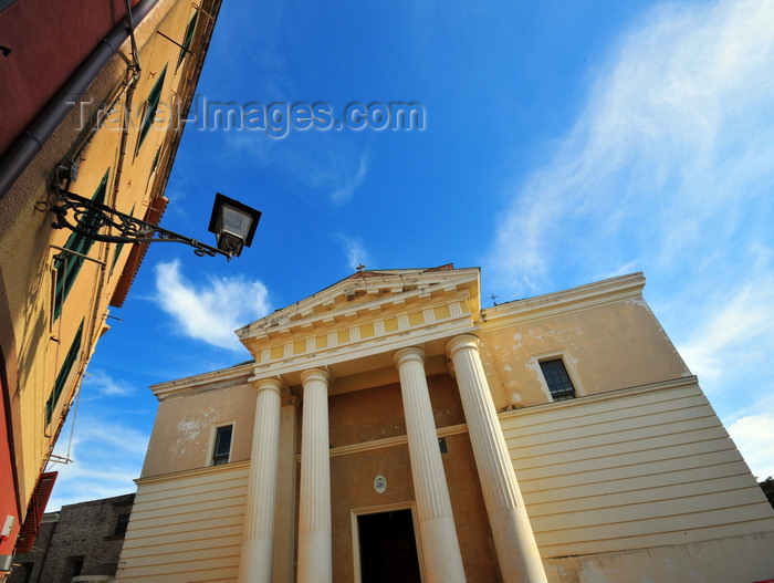 sardinia160: Alghero / L'Alguer, Sassari province, Sardinia / Sardegna / Sardigna: Cathedral of Saint Mary - Neo-Classical tetrastyle portico of Doric columns - photo by M.Torres - (c) Travel-Images.com - Stock Photography agency - Image Bank