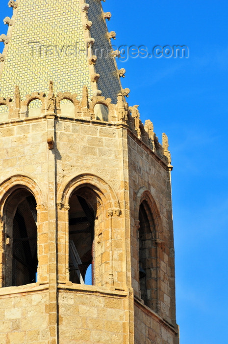 sardinia165: Alghero / L'Alguer, Sassari province, Sardinia / Sardegna / Sardigna: Catalan-Gothic style tower of the Cattedrale di Santa Maria Immacolata di Alghero - campanile - photo by M.Torres - (c) Travel-Images.com - Stock Photography agency - Image Bank