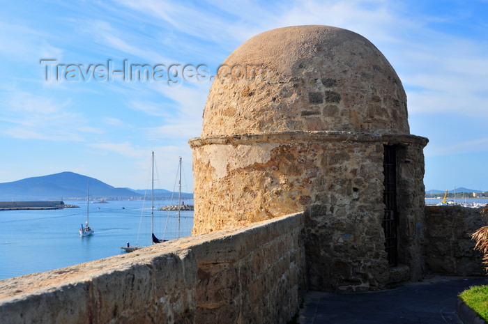 sardinia176: Alghero / L'Alguer, Sassari province, Sardinia / Sardegna / Sardigna: bartizan at Bastioni Pigafetta - Torre della Campana / Torre della Garitta - photo by M.Torres - (c) Travel-Images.com - Stock Photography agency - Image Bank