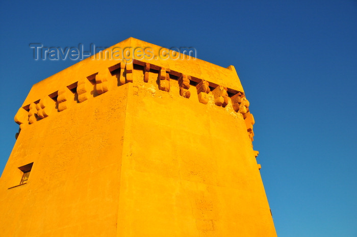 sardinia191: Porto Torres / Pòltu Tòrra, Sassari province, Sardinia / Sardegna / Sardigna: Aragonese Tower in the harbour - Via Mare - Piazza Cristoforo Colombo - Torre del Porto - photo by M.Torres - (c) Travel-Images.com - Stock Photography agency - Image Bank