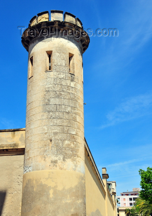 sardinia194: Sassari / Tàthari , Sassari province, Sardinia / Sardegna / Sardigna: tower in the walls of St Sebastian jail - Carcere di San Sebastiano - photo by M.Torres - (c) Travel-Images.com - Stock Photography agency - Image Bank