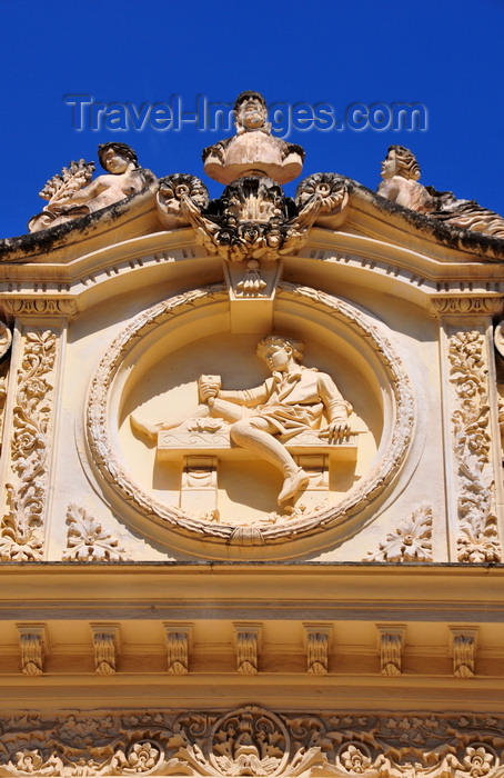 sardinia199: Sassari / Tàthari , Sassari province, Sardinia / Sardegna / Sardigna: Palazzo Cugurra - medallion with a child - photo by M.Torres - (c) Travel-Images.com - Stock Photography agency - Image Bank