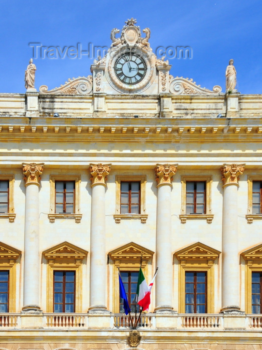 sardinia205: Sassari / Tàthari , Sassari province, Sardinia / Sardegna / Sardigna: Piazza d' Italia - Sciuti Palace / Palazzo della Provincia - neoclassical architecture - photo by M.Torres - (c) Travel-Images.com - Stock Photography agency - Image Bank