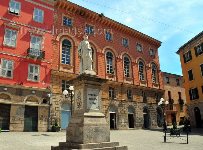 sardinia208: Sassari / Tàthari , Sassari province, Sardinia / Sardegna / Sardigna: Pizza Azuni and statue of Domenico Alberto Azuni - photo by M.Torres - (c) Travel-Images.com - Stock Photography agency - Image Bank